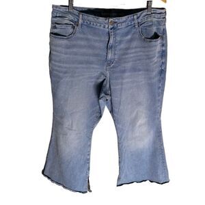 American Eagle Curvy Super High Rise Flare Jeans Next Level Stretch 20 Short